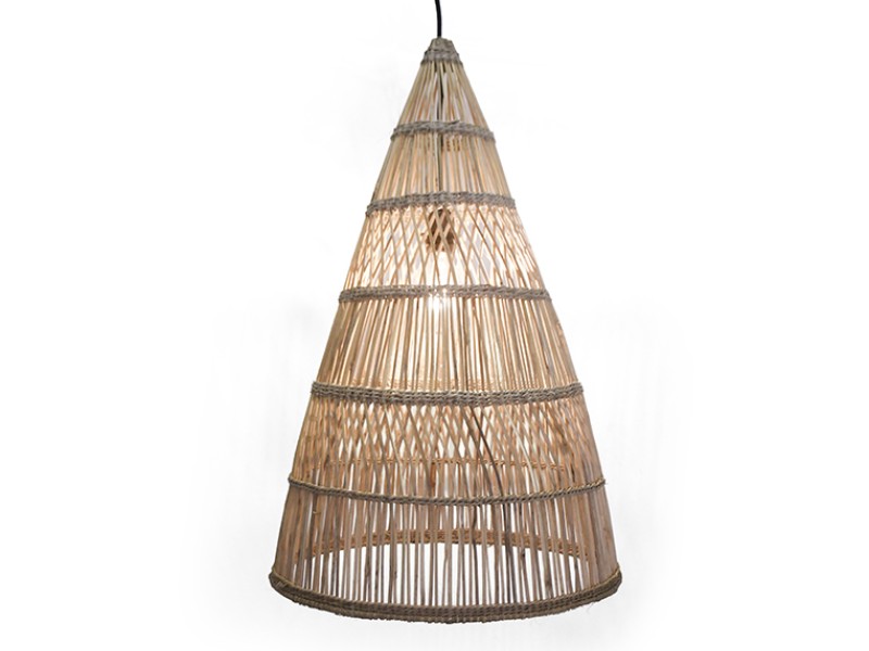 Natural Simple Rattan Cone Light